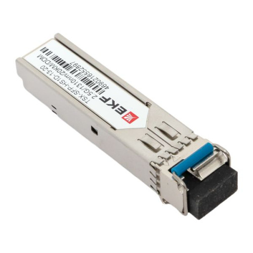 SFP модуль 2,5 Гбит одинарное одномодовое оптоволокно Tx1310нм/Rx1550нм 20км TSX EKF SFP модуль 2,5 Гбит одинарное одномодовое оптоволокно Tx1310нм/Rx1550нм 20км TSX EKF
