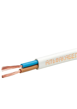 Провод ШВВП 2х0.5 Б 380В (уп.100м) АЛЬФАКАБЕЛЬ 5395
