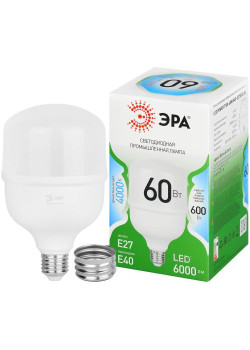 Лампа светодиодная GREEN LINE POWER T100-60W-840-E27/E40 GL 60Вт колокол 4000К яркий свет бел. E27/E40 Эра Б0067072