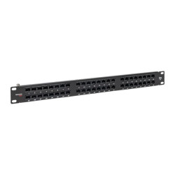 Патч-панель высокой плотности TERACOM PRO 19'' Cat.5E 1U неэкран. UTP 48 портов RJ-45 Dual IDC с органайзером