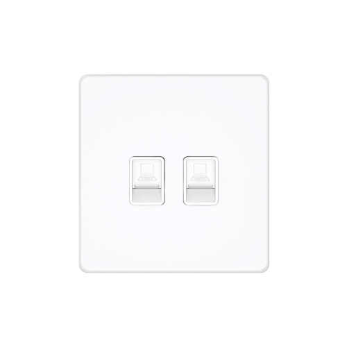 Systeme Infinity, Розетка информационная С/У RJ-45 кат.6 2-я, Арктический лед
