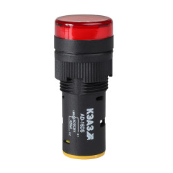 Лампа AD16DS(LED) матрица D16мм красный 110В AC/DC-КЭАЗ