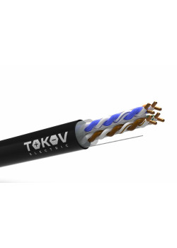 Кабель витая пара U/UTP 4х2х23AWG(0.57мм) кат.6 PE outdoor Fluke tested 305м (м) PRO TOKOV ELECTRIC TKP-C05-U-42-6-305-OD