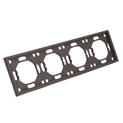 Рамка STEKKER, PFR00-5004-09 4-местная, серия Эмили, антрацит, soft touch Рамка STEKKER, PFR00-5004-09 4-местная, серия Эмили, антрацит, soft touch