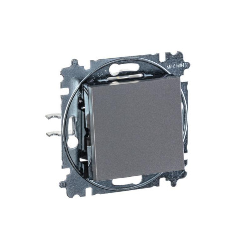 Выключатель 1-кл. СП Levit IP20 сталь/дым. черн. ABB 2CHH590145A6069 Выключатель 1-кл. СП Levit IP20 сталь/дым. черн. ABB 2CHH590145A6069