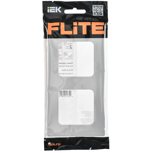 FLITE Рамка 2-местная РУ-2-К-ФлА алюминий IEK FLITE Рамка 2-местная РУ-2-К-ФлА алюминий IEK