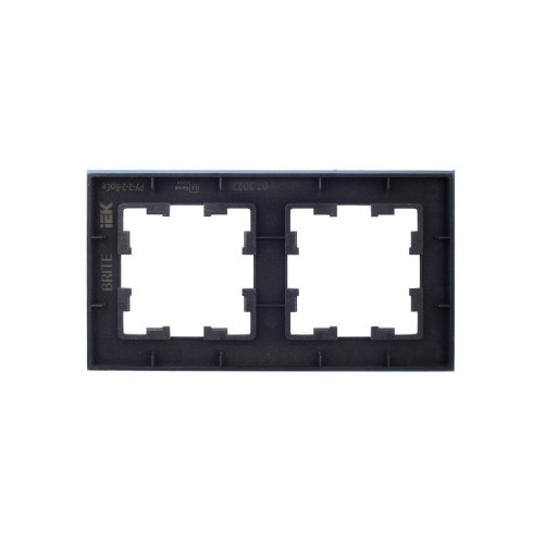 BRITE Рамка 2 -местная РУ-2-2-БрСе стекло серый IEK BRITE Рамка 2 -местная РУ-2-2-БрСе стекло серый IEK
