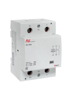 Контактор модульный КМ 100А 1NO+1NC 230В АС (3 мод.) AVERES EKF