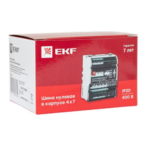 Шина нулевая в корпусе (4x7) EKF