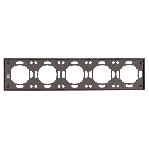 Рамка STEKKER, PFR00-5005-09 5-местная, серия Эмили, антрацит, soft touch Рамка STEKKER, PFR00-5005-09 5-местная, серия Эмили, антрацит, soft touch