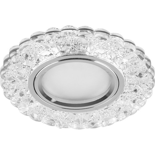 Светильник встраиваемый с белой LED подсветкой Feron CD939 потолочный MR16 G5.3 прозрачный