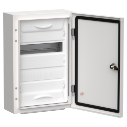 TITAN 5 Корпус металлический ЩРн-24 (1х24) 460х310х140мм IP54 белый (одна дверь) IEK