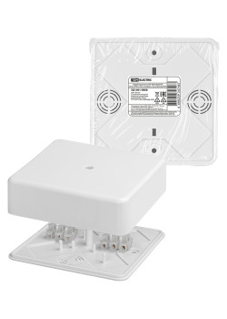 Коробка распаячная КР 100х100х29 ОП белая, IP40, с клем. колодкой, инд. штрихкод TDM