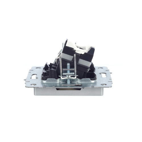 BRITE Розетка двойная TV+RJ45 кат.5E РТВ/РК12-БрА алюминий IEK BRITE Розетка двойная TV+RJ45 кат.5E РТВ/РК12-БрА алюминий IEK