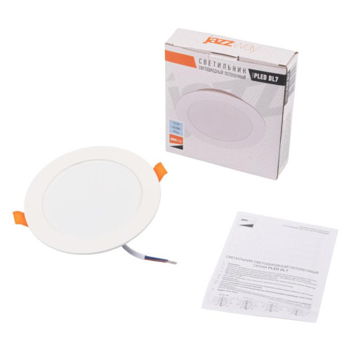 Светильник светодиодный PLED DL7 10Вт 6500К IP54 850лм WH встраив. бел. Pro JazzWay 5069046 Светильник светодиодный PLED DL7 10Вт 6500К IP54 850лм WH встраив. бел. Pro JazzWay 5069046