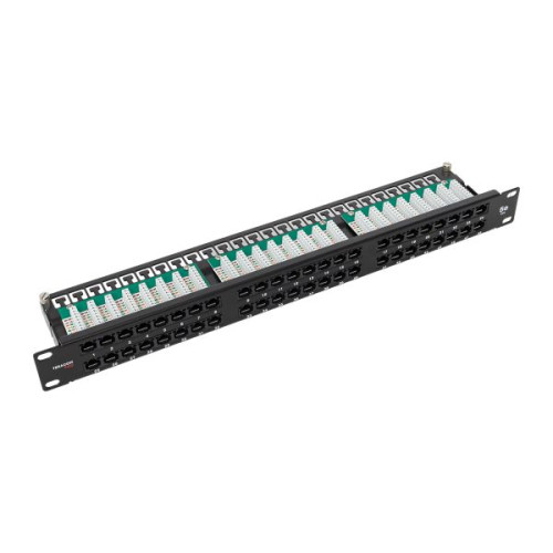 Патч-панель высокой плотности TERACOM PRO 19'' Cat.5E 1U неэкран. UTP 48 портов RJ-45 Dual IDC с органайзером Патч-панель высокой плотности TERACOM PRO 19'' Cat.5E 1U неэкран. UTP 48 портов RJ-45 Dual IDC с органайзером