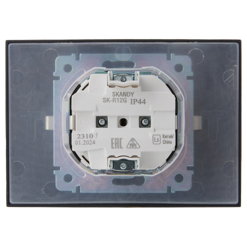 SKANDY Розетка 2-местная и крышкой 16А в сборе IP44 SK-R12G графит IEK SKANDY Розетка 2-местная и крышкой 16А в сборе IP44 SK-R12G графит IEK