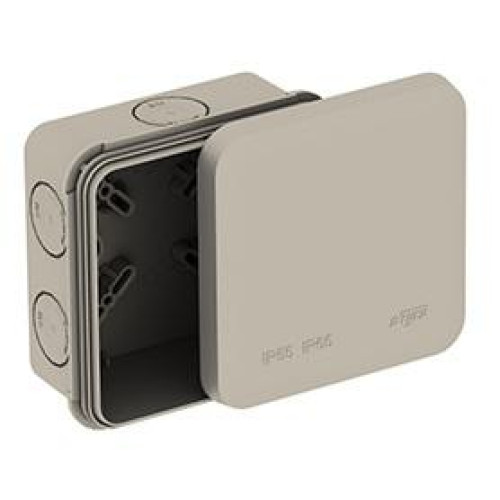 Коробка распределительная ОП 85х85х45мм двухкомпонентная 8 вводов IP65 сер. Ruvinil 67240 Коробка распределительная ОП 85х85х45мм двухкомпонентная 8 вводов IP65 сер. Ruvinil 67240