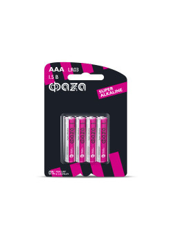 Элемент питания алкалиновый AAA/LR03 1.5В Super Alkaline BL-4 (уп.4шт) ФАZА 5000254