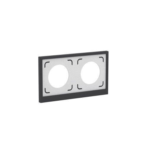 Рамка 2 поста IP44, KANT, черный уголь Рамка 2 поста IP44, KANT, черный уголь