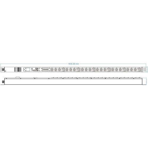Powercom PDU-32AVMS24-18C3-6C9-3P