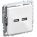 BRITE Розетка USB A+A 5В 3,1А РЮ10-1-БрБ белый IEK BRITE Розетка USB A+A 5В 3,1А РЮ10-1-БрБ белый IEK
