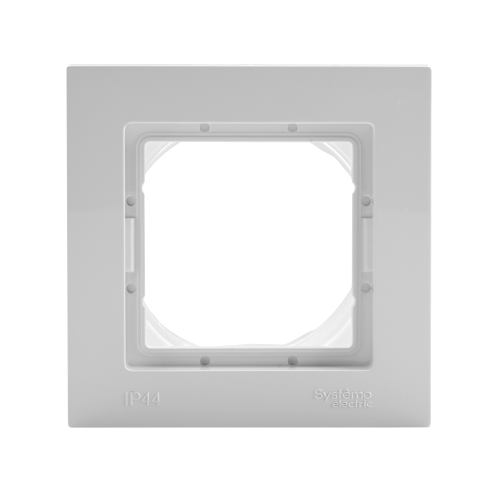 ATLASDESIGN AQUA 1-постовая РАМКА, IP44, БЕЛЫЙ