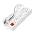 Удлинитель 4х7м с заземл. 16А IP20 3х1 с выкл. бел. DOMTOK 2501