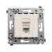 Компьютерная розетка RJ-45 в стену, кат.6А одинарная, Avanti, ванильная дымка Компьютерная розетка RJ-45 в стену, кат.6А одинарная, Avanti, ванильная дымка