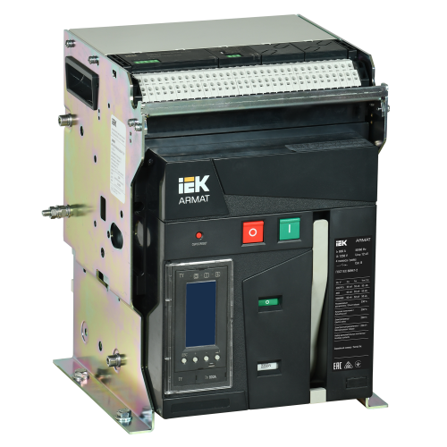 ARMAT AR-A2C TY08 3P F HR Выключатель автоматический воздушный 55кА расцепитель TY 800А 3P стационарный с аксессуарами ~220-240В: реле отключения, реле включения, моторный привод IEK