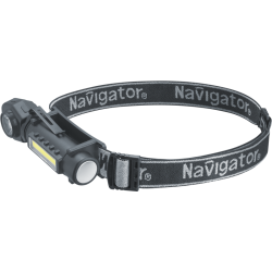 Фонарь аккумуляторный налобный 95 550 NPT-CP34-ACCU 3в1 1LED 3Вт+1СОВ 3Вт Li-ion 3.7В пластик Navigator 95550