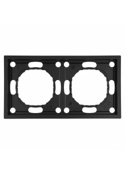 Рамка STEKKER, PFR00-5002-05 2-местная, серия Эмили, черный уголь, soft touch