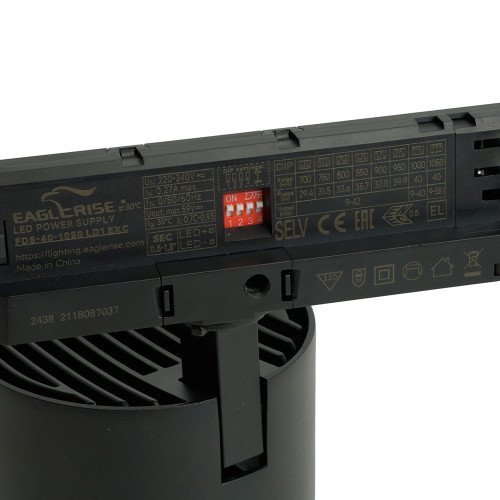 Светодиодный светильник Feron TR Reflex трековый на шинопровод 40W, 3500 Lm, 4000К, 36 градусов, черный, 3х фазный с функцией выбора мощности