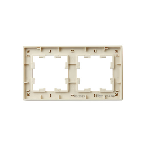 BRITE Рамка 2-местная РУ-2-Бр бежевый рифленый IEK BRITE Рамка 2-местная РУ-2-Бр бежевый рифленый IEK