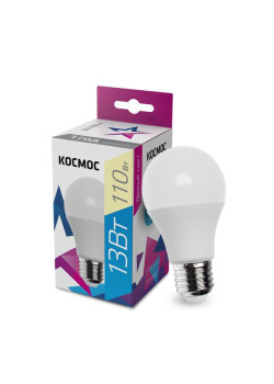 Лампа светодиодная A60 13Вт 3000К E27 220В КОСМОС LkecLED13wA60E2730