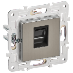 SKANDY Розетка компьютерная RJ45 кат.6 SK-K02N металл никель IEK