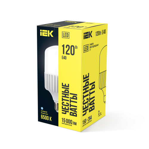 Лампа светодиодная HP 120Вт 230В 6500К E40 IEK Лампа светодиодная HP 120Вт 230В 6500К E40 IEK