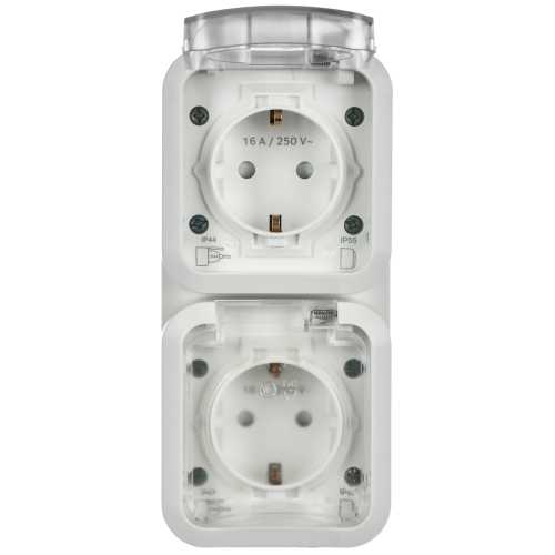 TORS Розетка 2-местная вертикальная 16А IP55 TS332 белый IEK TORS Розетка 2-местная вертикальная 16А IP55 TS332 белый IEK