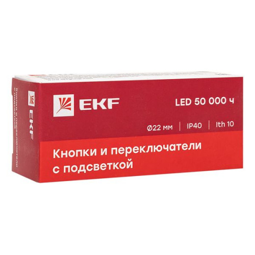 Переключатель BD21 2P c синей подсветкой 230В NO EKF Переключатель BD21 2P c синей подсветкой 230В NO EKF