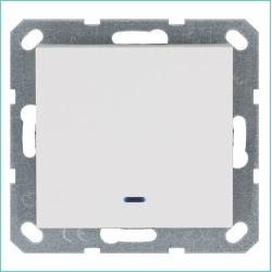 Выключатель 1-кл. 10А IP20 с подсветкой механизм бел. глянцевый Jasmart G3011NW