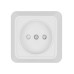 Розетка 2П открытой установки с з/ш IP20 10А, белая Розетка 2П открытой установки с з/ш IP20 10А, белая