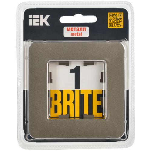 BRITE Рамка 1-местная РУ-1-1-Бр металл латунь RE IEK BRITE Рамка 1-местная РУ-1-1-Бр металл латунь RE IEK