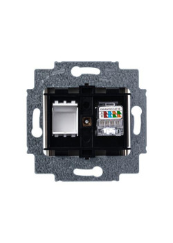 Розетка компьютерная Levit RJ45 кат.5E с заглушкой кофе макиато ABB 2CHH295117A6018