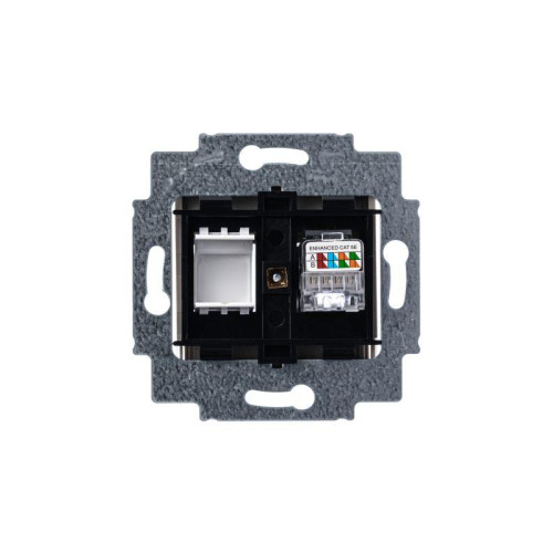 Розетка компьютерная Levit RJ45 кат.5E с заглушкой кофе макиато ABB 2CHH295117A6018