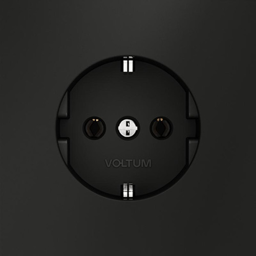 Розетка 1-м СП S70 16А с заземл. механизм черн. матов. Voltum VLS040108 Розетка 1-м СП S70 16А с заземл. механизм черн. матов. Voltum VLS040108