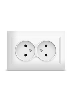 Розетка 2-м СП Севиль 16А IP20 без заземл. бел. UNIVersal С0102