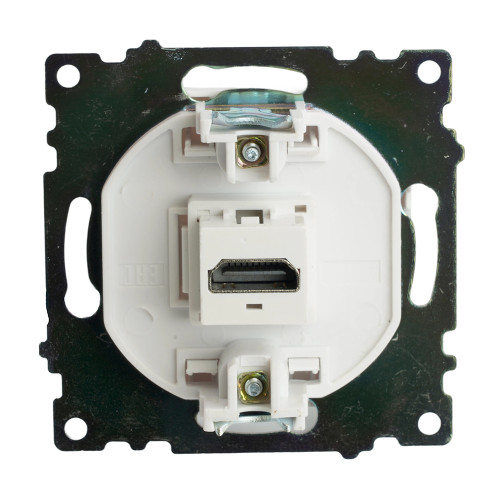 Розетка HDMI 2.1, Type A (механизм), STEKKER GLS00-7118-01, серия Катрин, белый Розетка HDMI 2.1, Type A (механизм), STEKKER GLS00-7118-01, серия Катрин, белый