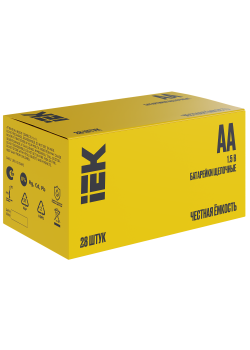 Батарейка щелочная Alkaline LR06/AA (28/бокс) IEK
