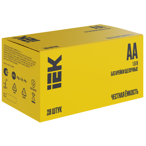 Батарейка щелочная Alkaline LR06/AA (28/бокс) IEK