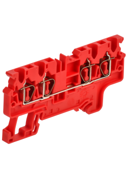 ARMAFIX Клемма пружинная CX2.5-4 четырехконтактная красная IEK